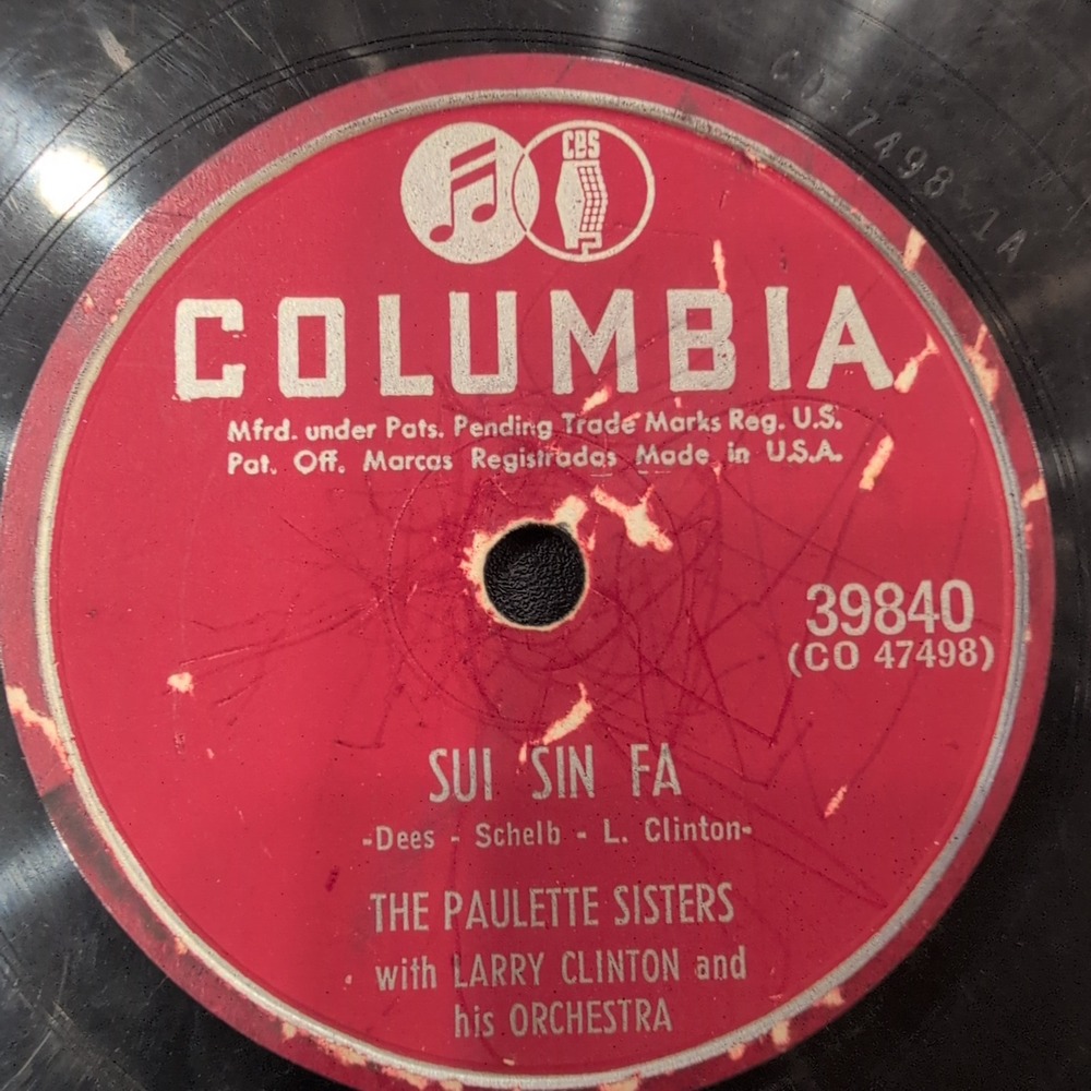The Paulette Sisters Glow Worm Sui Sin Fa 78 RPM Columbia 39840 VG - Picture 2 of 2